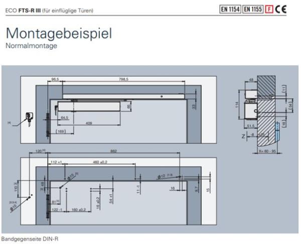 ECO Freilauftürschließer FTS-R III –EN 3-6